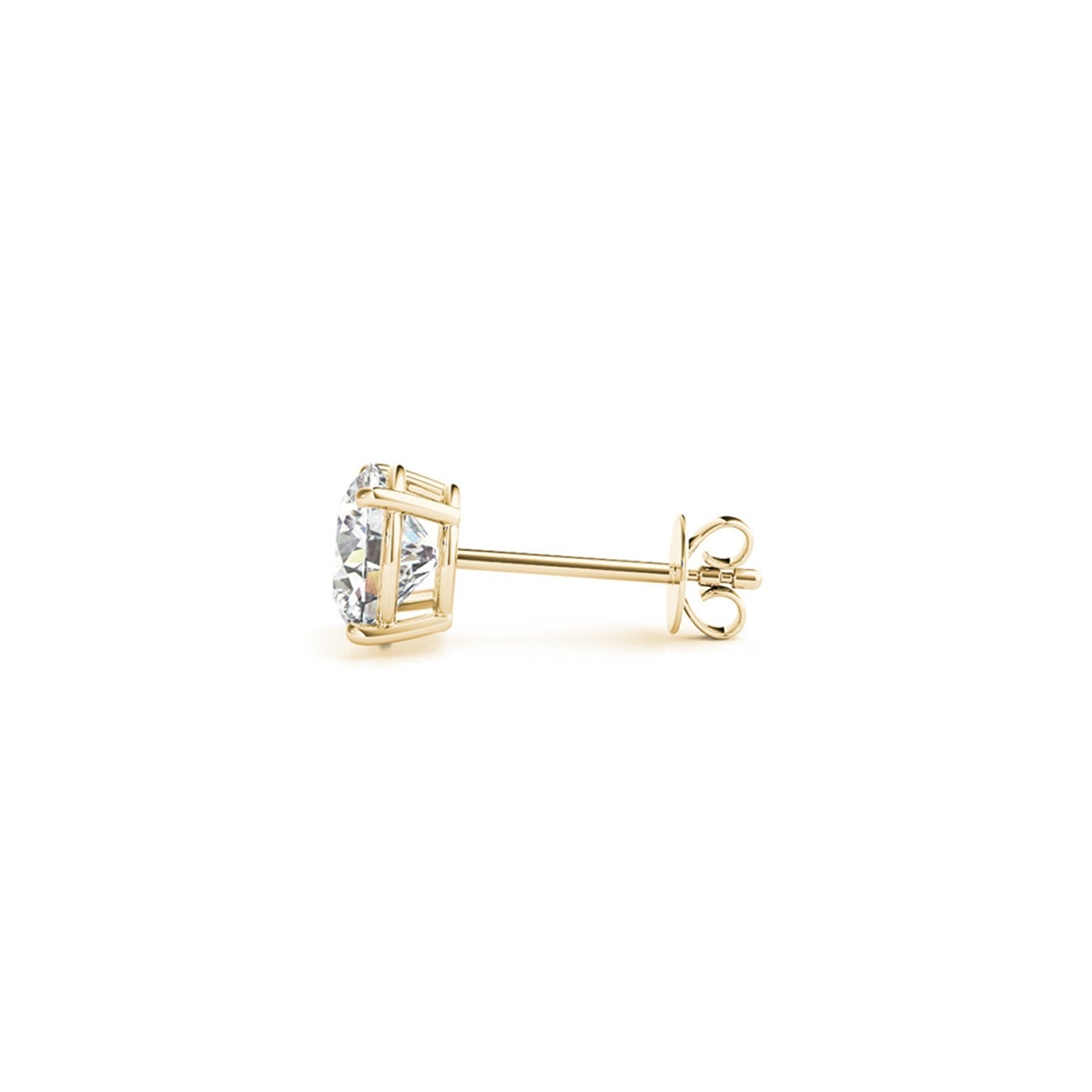 2 cttw Certified IGI Lab Grown Round Diamond Stud Earrings 14k Yellow Gold (G/VS2)  DestGlow