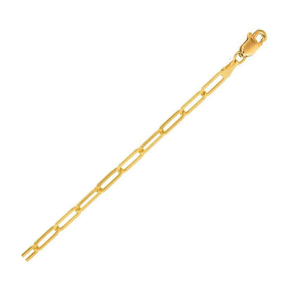 14K Yellow Gold Lite Paperclip Anklet (3.2mm) by Bids.com
