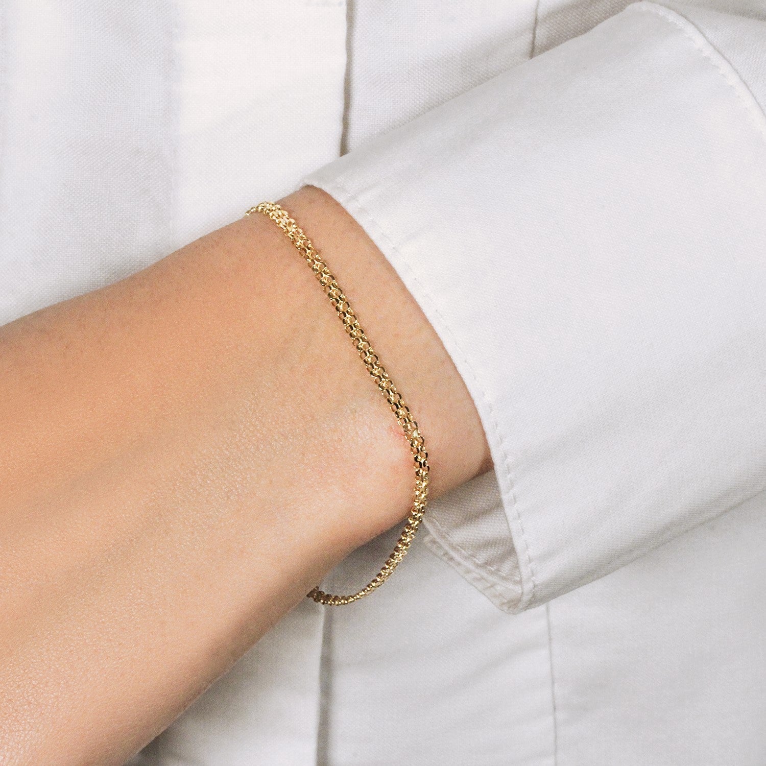 14k Yellow Gold Bismark Bracelet (2.50 mm)  DestGlow