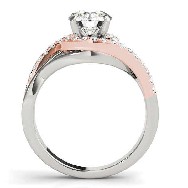 14k White And Rose Gold Bypass Diamond Engagement Ring (1 1/4 cttw) by Bids.com