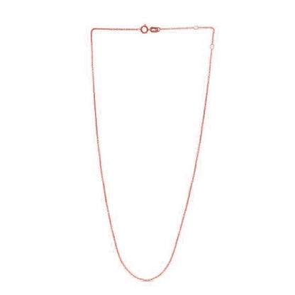 Adjustable Cable Chain in 14k Rose Gold (0.97 mm) by Bids.com