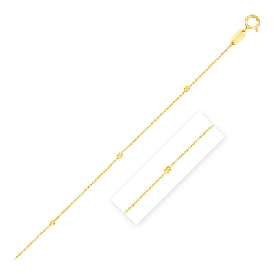Bead Links Pendant Chain in 14k Yellow Gold (1.50 mm) - DestGlow