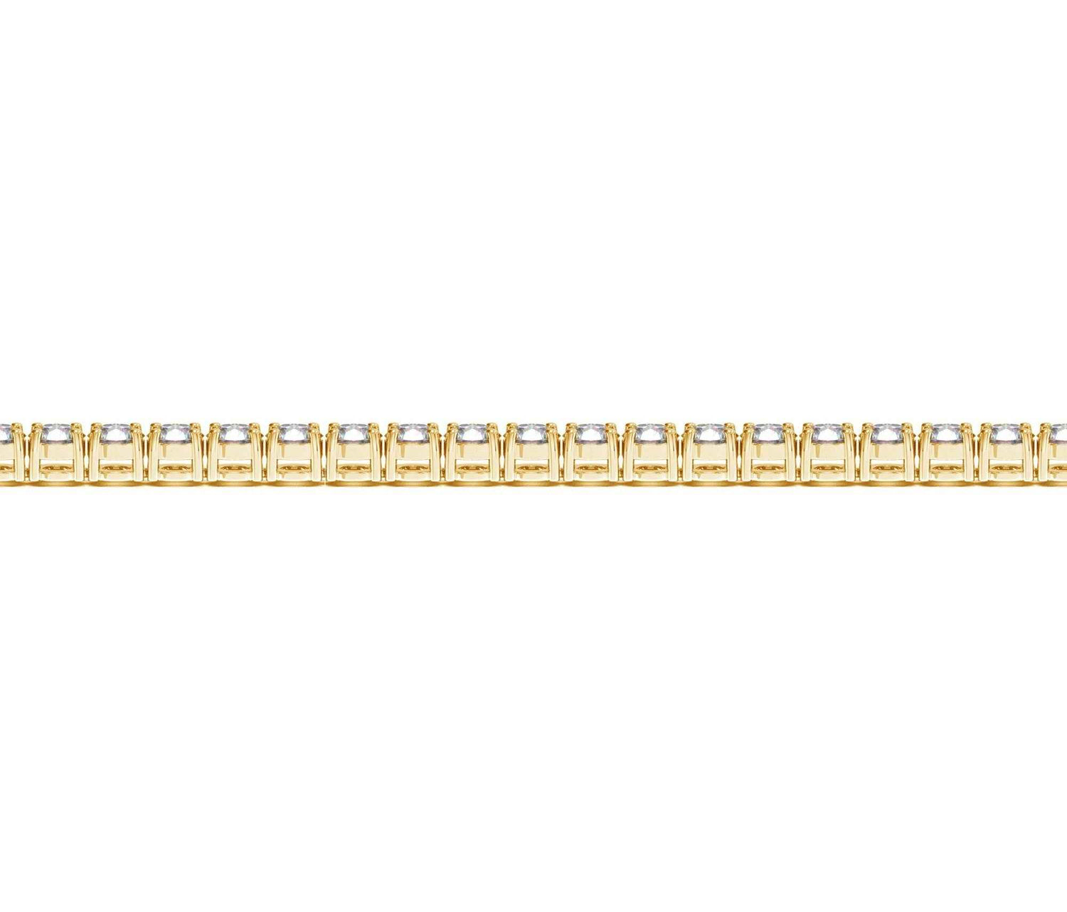Lab Grown Round Diamond Tennis Bracelet in 14k Yellow Gold(5 cctw  F/G  VS2/SI1)