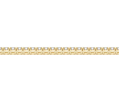 Lab Grown Round Diamond Tennis Bracelet in 14k Yellow Gold(5 cctw  F/G  VS2/SI1)