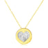 14k Yellow Gold Necklace with Heart in Mother of Pearl - necklaces