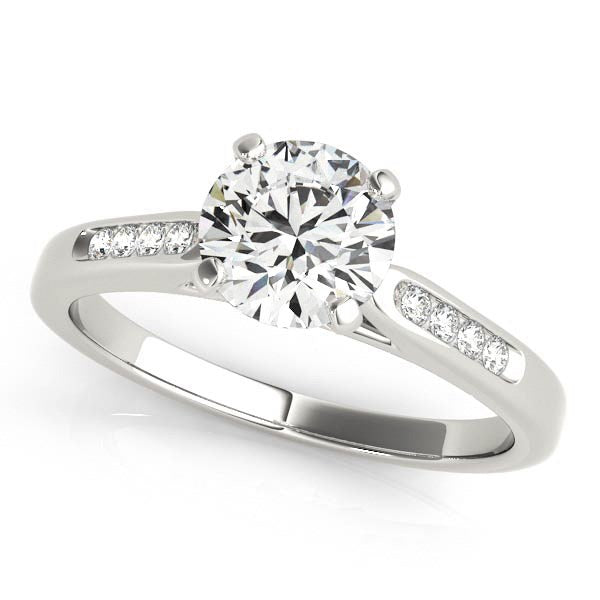 14k White Gold Single Row Diamond Engagement Ring (1 cttw) by Bids.com