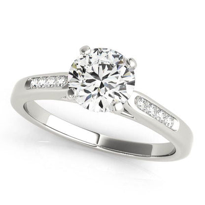 14k White Gold Single Row Diamond Engagement Ring (1 cttw) by Bids.com