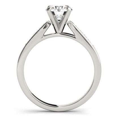 14k White Gold Single Row Diamond Engagement Ring (1 cttw) by Bids.com