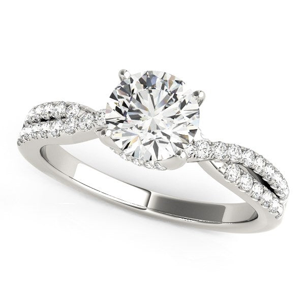 14k White Gold Fancy Prong Split Shank Diamond Engagement Ring (1 1/4 cttw) by Bids.com