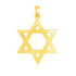 14k Yellow Gold Polished Star of David Pendant - necklaces
