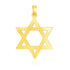 14k Yellow Gold Polished Star of David Pendant
