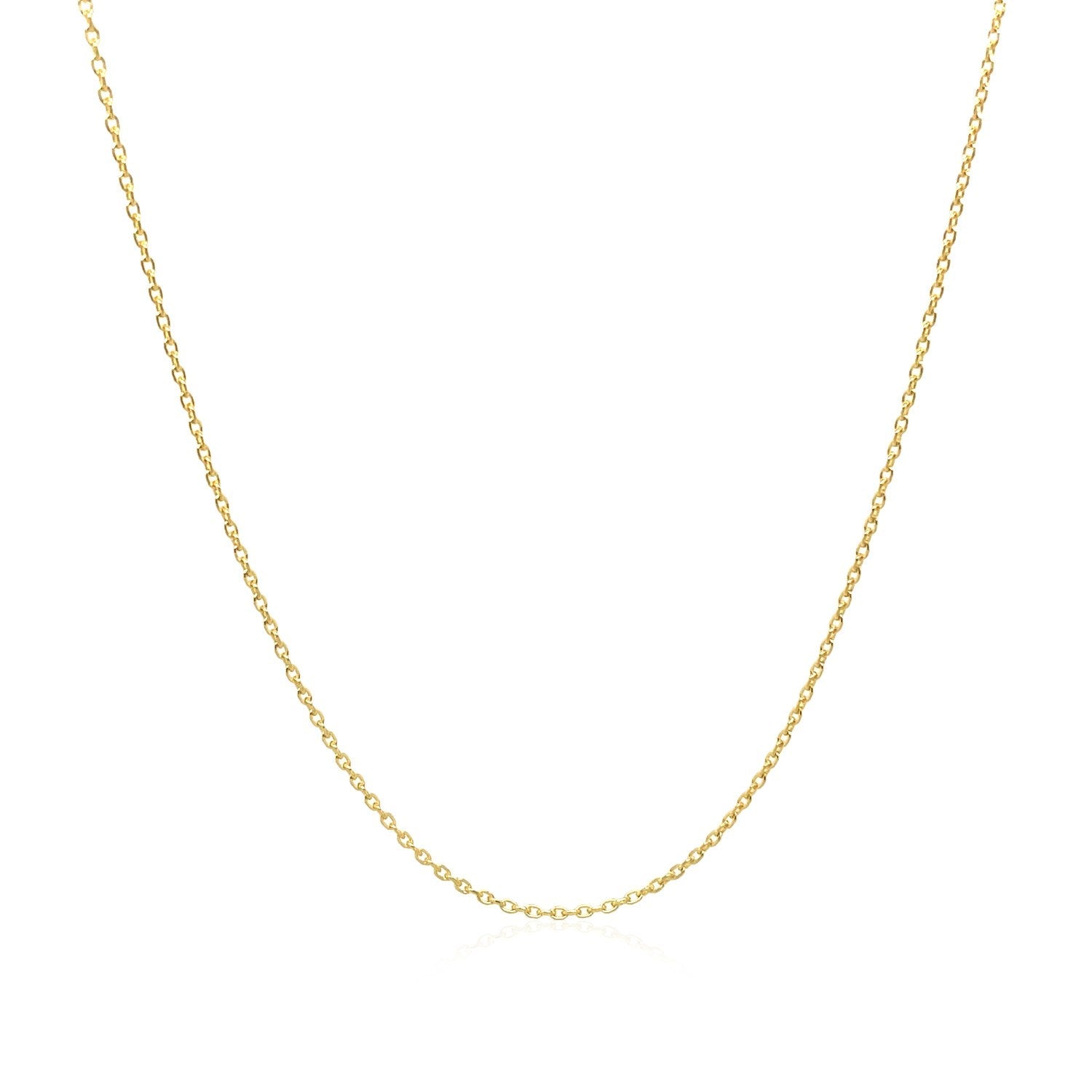 Adjustable Cable Chain in 14k Yellow Gold (0.97 mm) - DestGlow