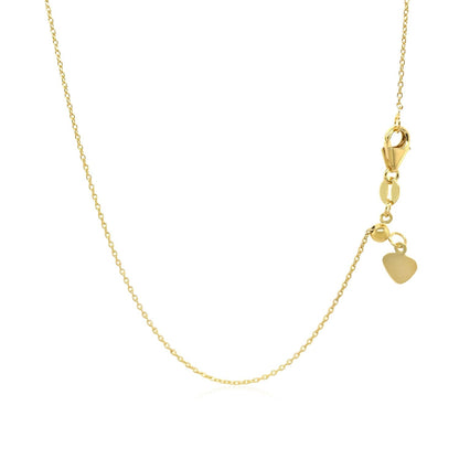 Adjustable Cable Chain in 14k Yellow Gold (0.97 mm) - DestGlow