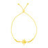 14k Yellow Gold Adjustable Bracelet with Star - bracelets