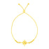 14k Yellow Gold Adjustable Bracelet with Star by Avera Group