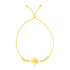 14k Yellow Gold Adjustable Bracelet with Star 