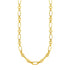 14k Yellow Gold Twisted and Polished Link Necklace