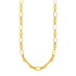 14k Yellow Gold Twisted and Polished Link Necklace 