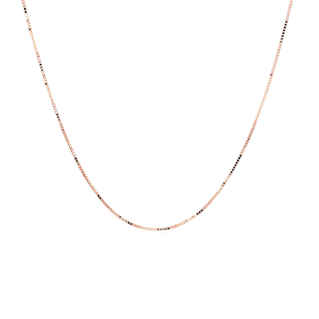 14k Rose Gold Classic Box Chain (0.45 mm) - DestGlow