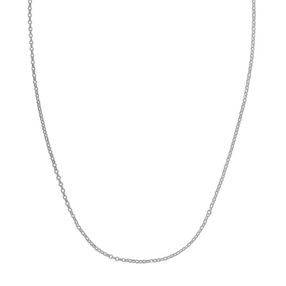 Double Extendable Cable Chain in 14k White Gold (1.40 mm) by Bids.com