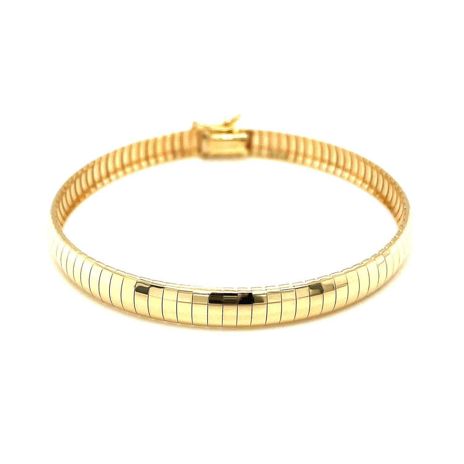 6.0 mm 14k Yellow Gold Classic Omega Bracelet by Bids.com