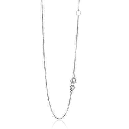 14k White Gold Adjustable Box Chain 0.8mm by Bids.com