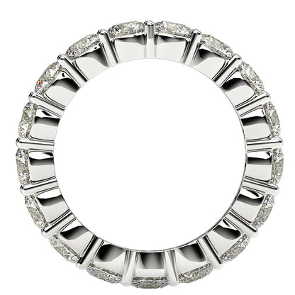 Round Cut Lab Grown Diamond Eternity Ring in 14k White Gold (3 cttw FG/VS2) 