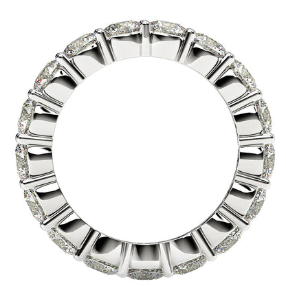 Round Cut Lab Grown Diamond Eternity Ring in 14k White Gold (3 cttw FG/VS2) by Bids.com