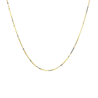 14k Yellow Gold Classic Box Chain (0.45 mm) - DestGlow