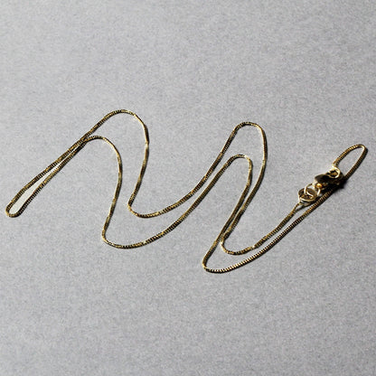 14k Yellow Gold Classic Box Chain 0.45mm by Bids.com