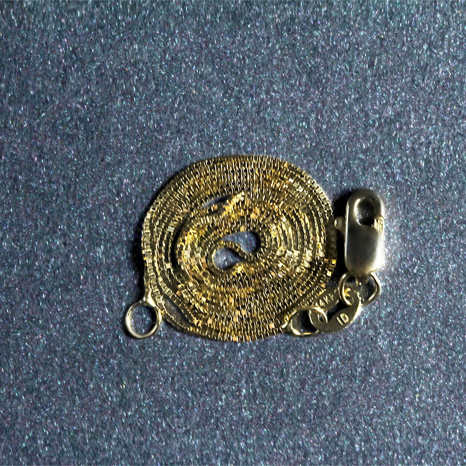 14k Yellow Gold Classic Box Chain (0.45 mm) - DestGlow