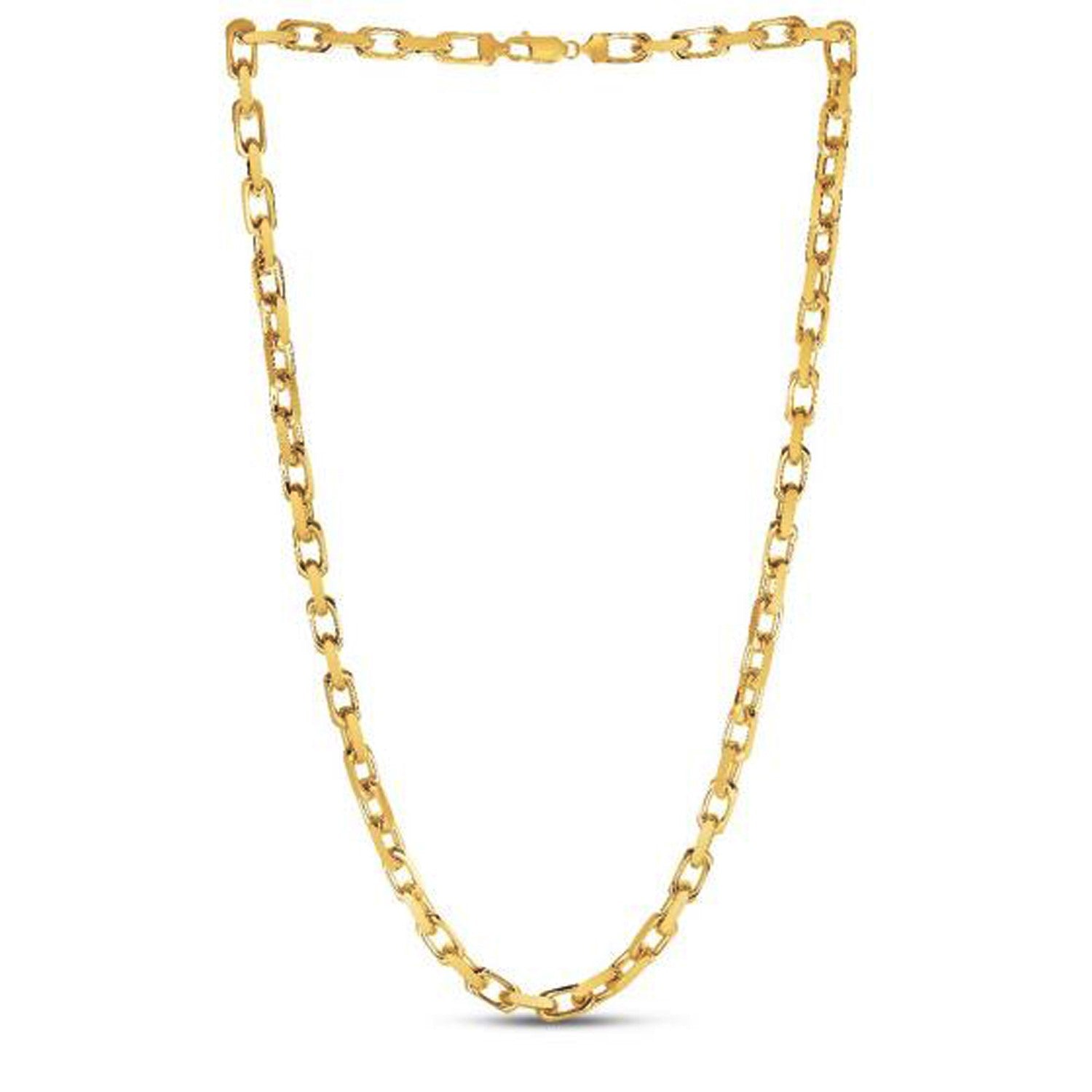 14k Yellow Gold French Cable Link Chain (6.10 mm) by Bids.com