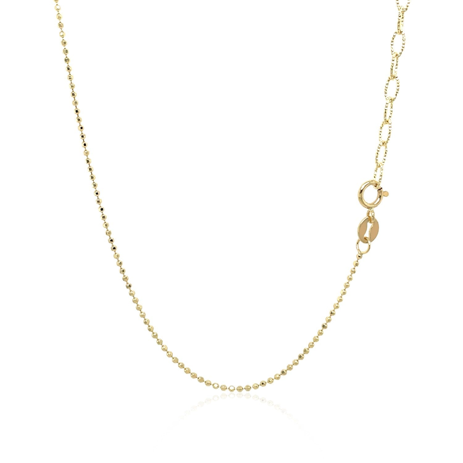 14k Yellow Gold Necklace with Round Diamond Charms  DestGlow