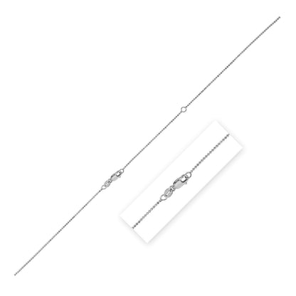 Double Extendable Bead Chain in 14k White Gold (1.00 mm) by Bids.com