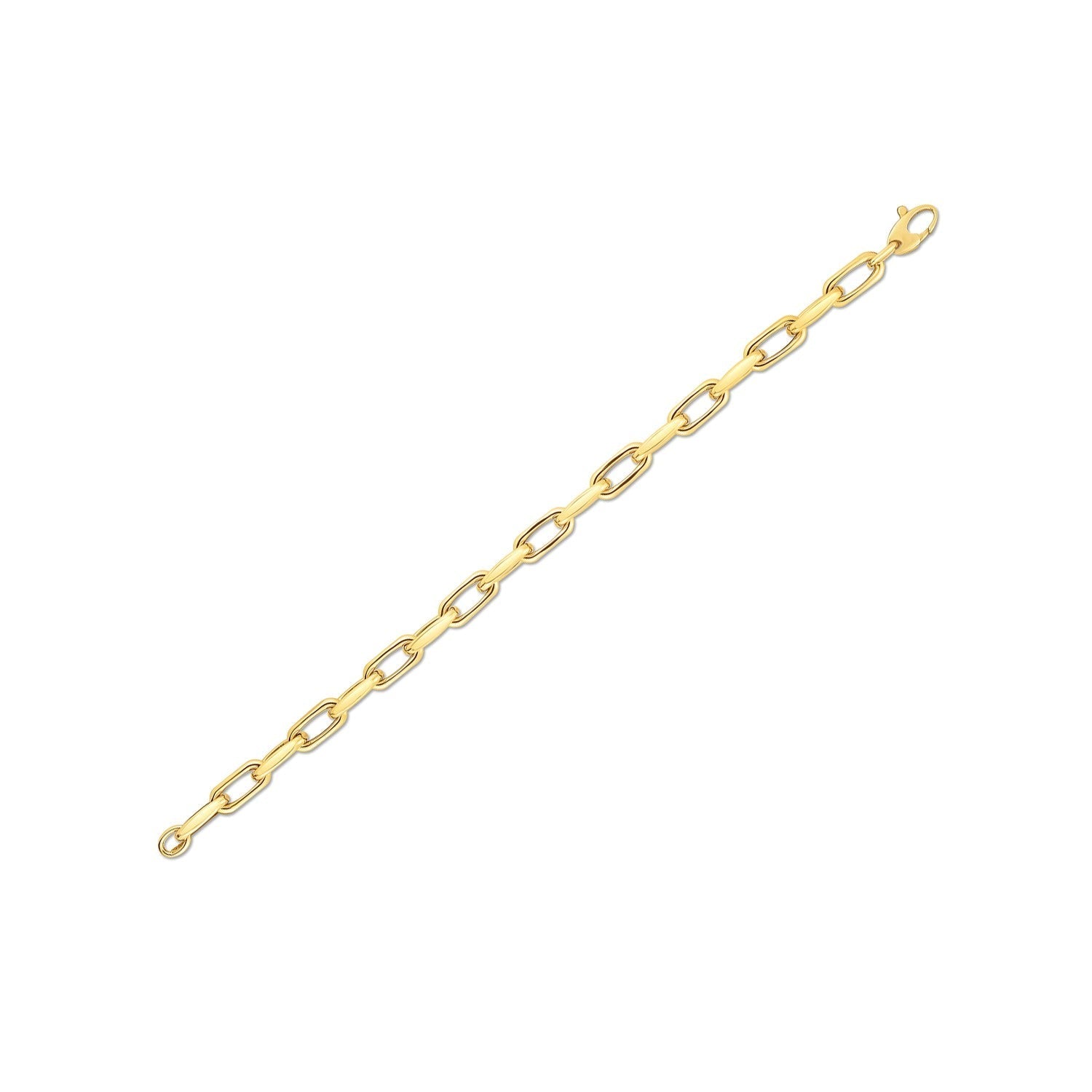 14k Yellow Gold French Cable Link Bracelet  (6.00 mm)  DestGlow
