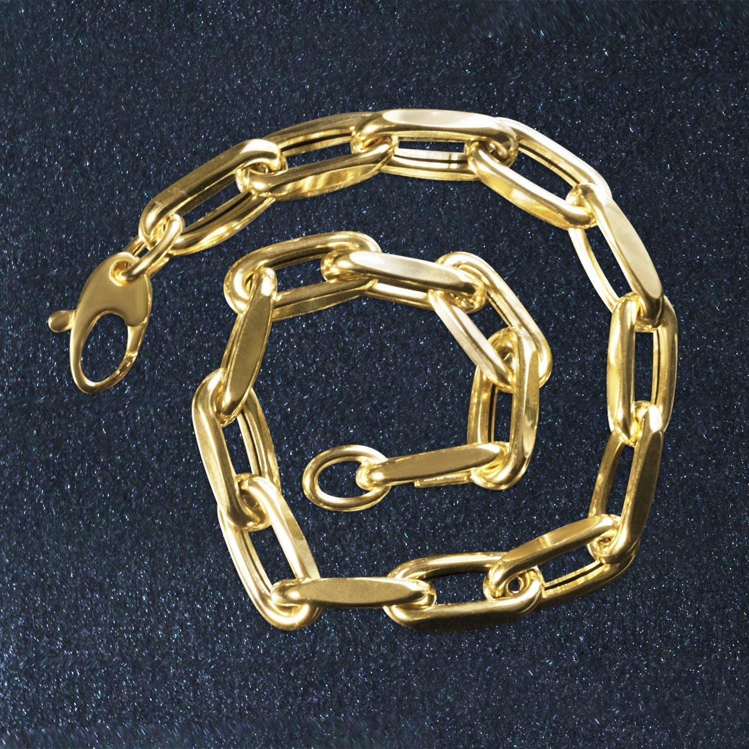 14k Yellow Gold French Cable Link Bracelet  (6.00 mm)  DestGlow