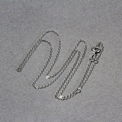 Double Extendable Piatto Chain in 14k White Gold (1.2mm) by Bids.com