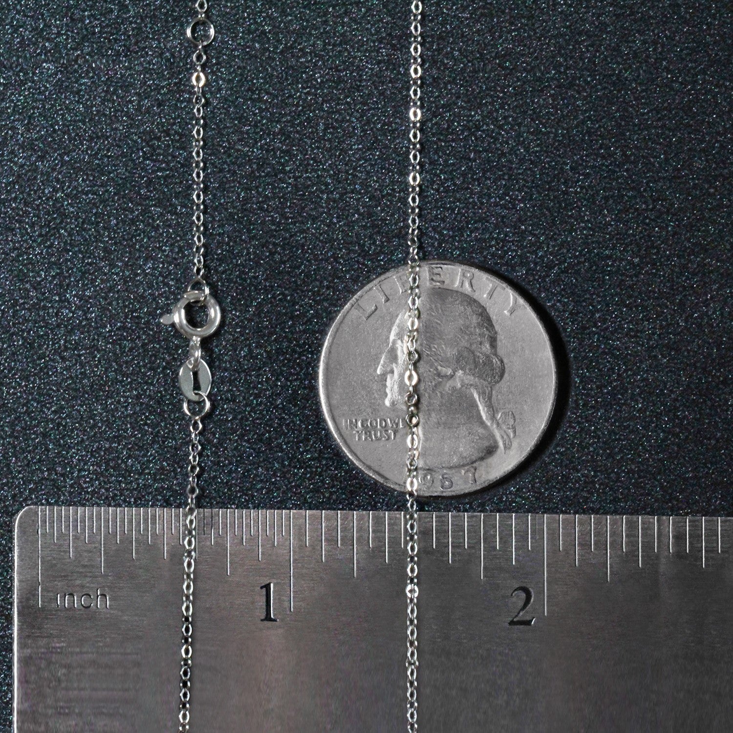 Double Extendable Piatto Chain in 14k White Gold (1.2mm) by Bids.com