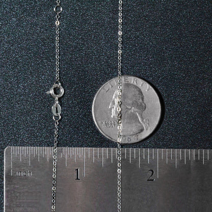 Double Extendable Piatto Chain in 14k White Gold (1.2mm) 