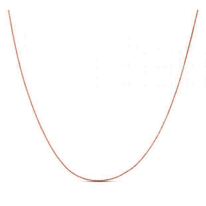 Double Extendable Diamond Cut Cable Chain in Rose Gold (0.87 mm)