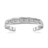 Sterling Silver Rhodium Finished Toe Ring with White Tone Cubic Zirconia Accents 