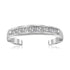 Sterling Silver Rhodium Finished Toe Ring with White Tone Cubic Zirconia Accents