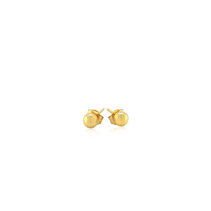 14k Yellow Gold Ball Style Stud Earrings (4.0 mm)  DestGlow