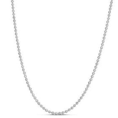 Moon Cut Bead Chain in 14k White Gold (2.50 mm) by Bids.com