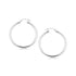 Sterling Silver Rhodium Plated Polished Motif Hoop Earrings (3x35mm) by Avera Group