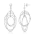 Sterling Silver Textured Oval Dangle Earrings
