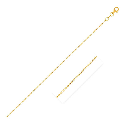 Double Extendable Cable Chain in 14k Yellow Gold (1.0mm) by Bids.com