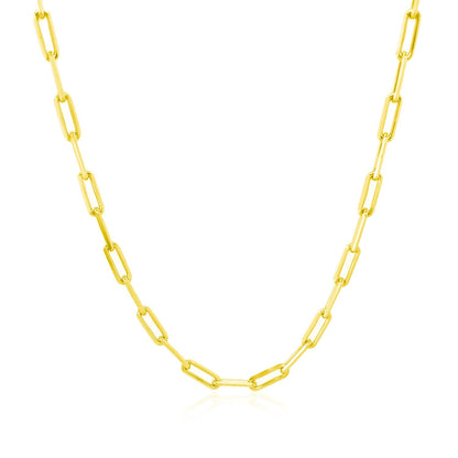 14K Yellow Gold Paperclip Chain (2.5mm) by Bids.com