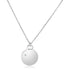 Sterling Silver 18 inch Necklace with Polished Disc with Diamond - DestGlow