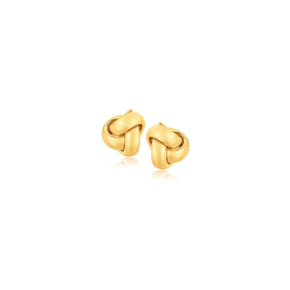10k Yellow Gold Love Knot Stud Earrings by Bids.com
